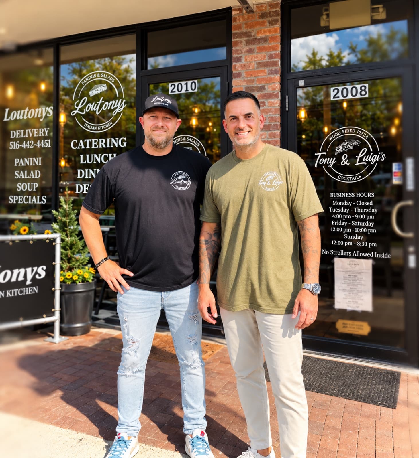 Lou Neglia and Anthony St. George outside LouTony's